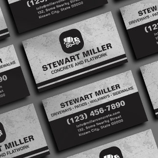 Decorative Concrete Finishing and Flatwork Business Card