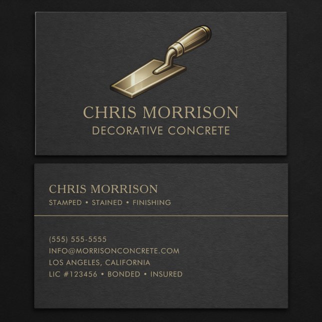 Decorative Concrete Professional Business Card (Creator Uploaded)