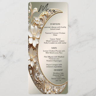 Decorative Crescent Moon Frame Menu