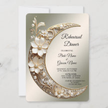 Decorative Crescent Moon Frame Rehearsal Dinner