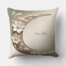 Decorative Crescent Moon Frame Throw Pillow