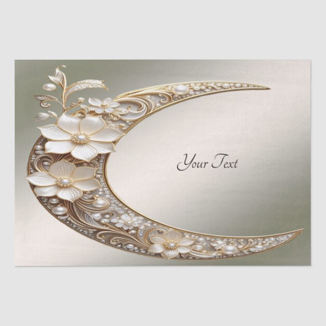 Decorative Crescent Moon Frame Tissue Paper (Front)