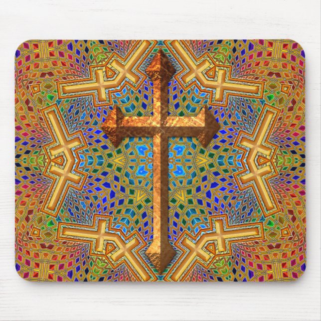 DECORATIVE CROSS MOUSE PAD (Front)