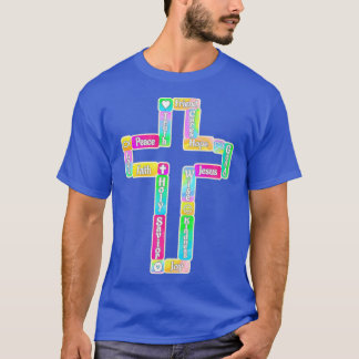 Decorative Cross with Christian Words T-Shirt