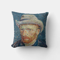 Decorative cushion Auto portrait Van Gogh