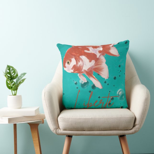 decorative cushion "Freedom" Red fish (Chair)