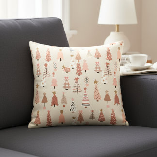 Decorative Cushion Pink Scandinavian Christmas Sap