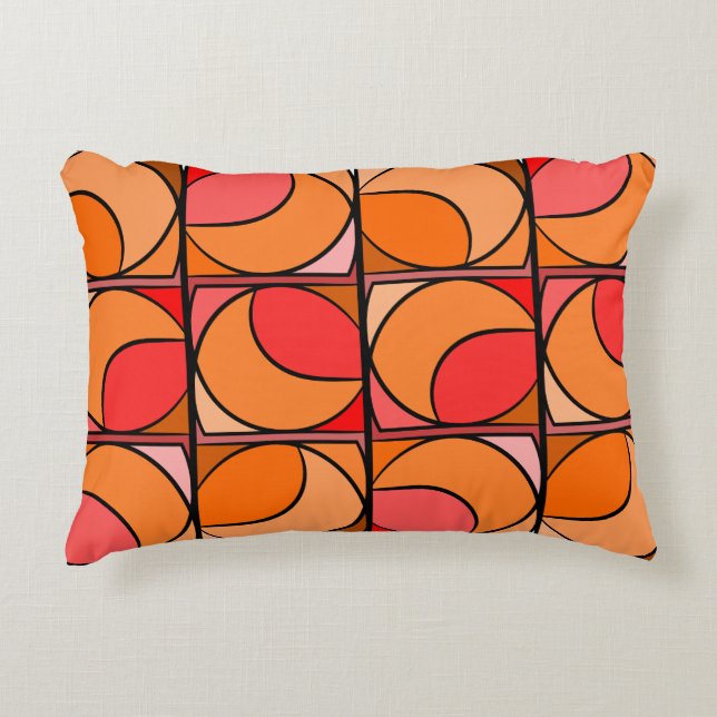 Decorative cushion seventies orange (Front)