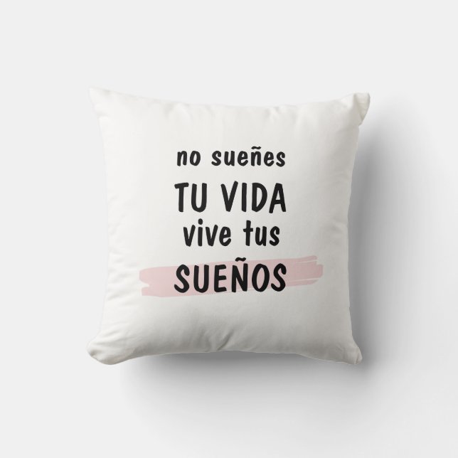 decorative cushion with inspiring phrase (Front)