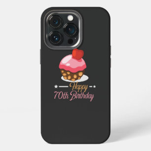 Decorative Cute 70th birthday chocolate cake iPhone 13 Pro Case