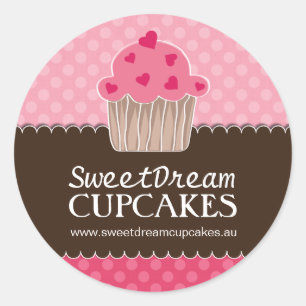 Decorative Cute Cupcake Jar Stickers