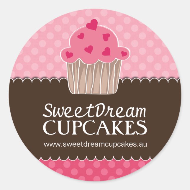Decorative Cute Cupcake Jar Stickers (Front)