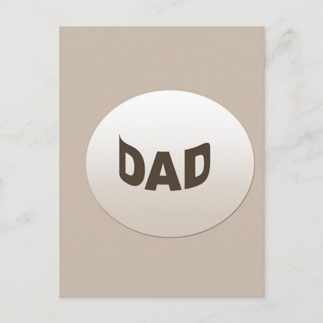 Decorative Dad Postcard (Front)