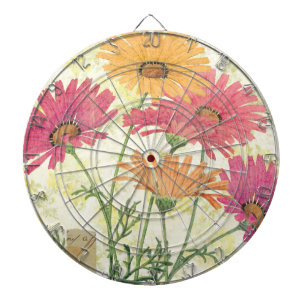 Decorative Daisies Dartboard