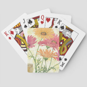 Decorative Daisies Playing Cards