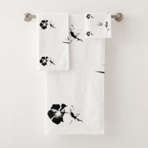 Decorative, Dark Grey, Charcoal Bath Towel Set