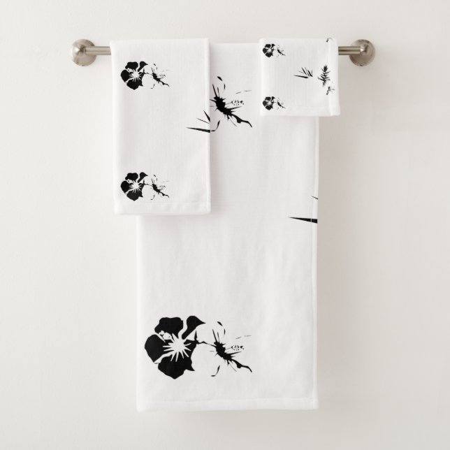 Decorative, Dark Grey, Charcoal Bath Towel Set (Insitu)