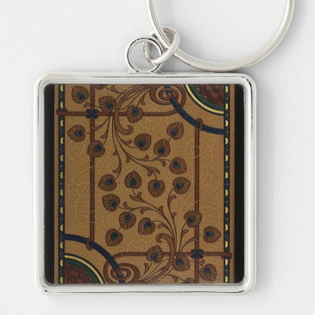 Decorative Deco Flowers Key Ring (Front)