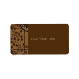 Decorative Deco Flowers Label