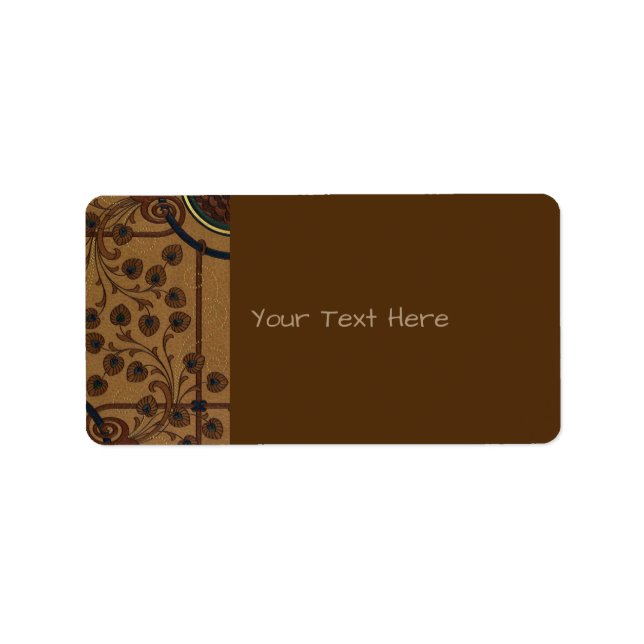 Decorative Deco Flowers Label (Front)
