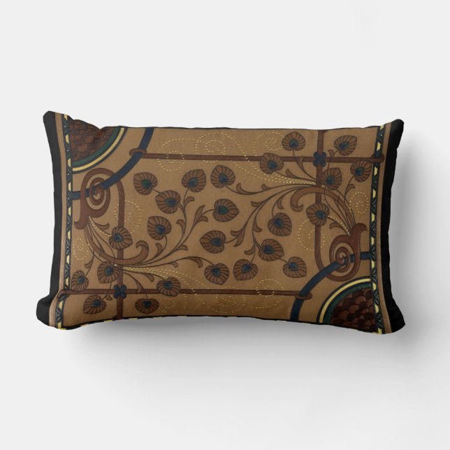 Decorative Deco Flowers Lumbar Cushion (Front)