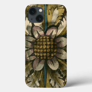 Decorative Demask Rosette on Grey Background iPhone 13 Case