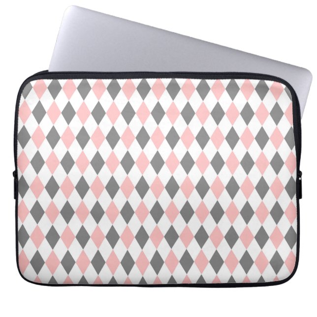 Decorative Diamond Mosaic Pattern Laptop Sleeve (Front)