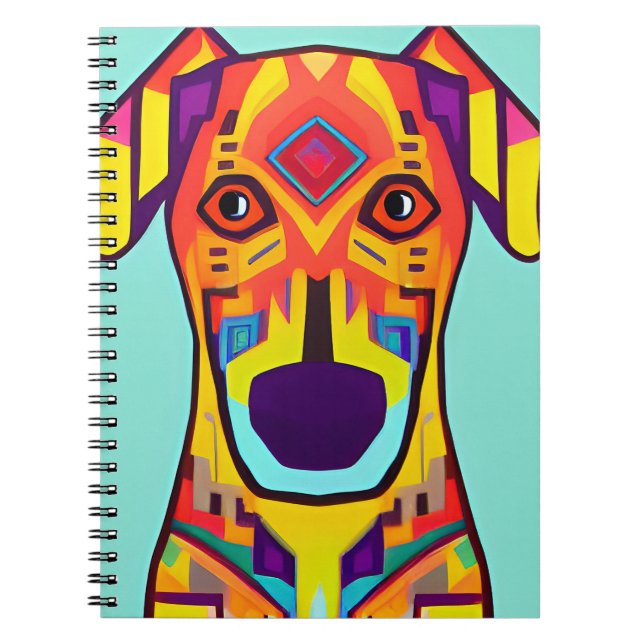 Decorative dog illustration notebook (Front)