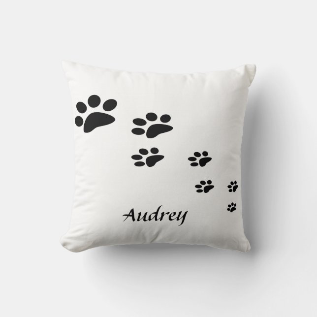 Decorative Dog Paw animal print pattern Cushion (Front)