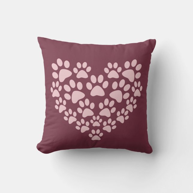 Decorative Dog Paw animal print pattern Cushion (Front)