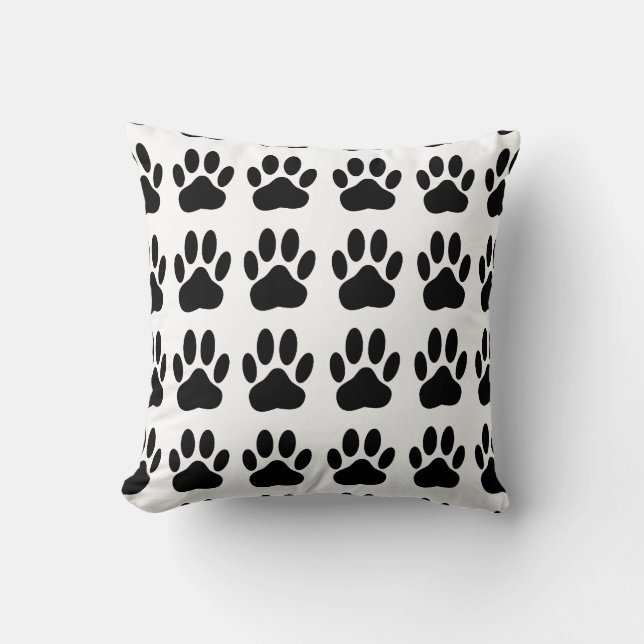 Decorative Dog Pawprint Cushion (Front)