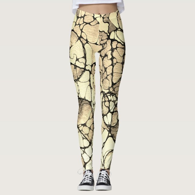 Decorative doodle leggings (Front)