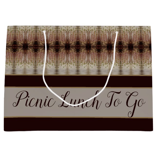 Decorative Elegant Patterned Large Gift Bag (Front)