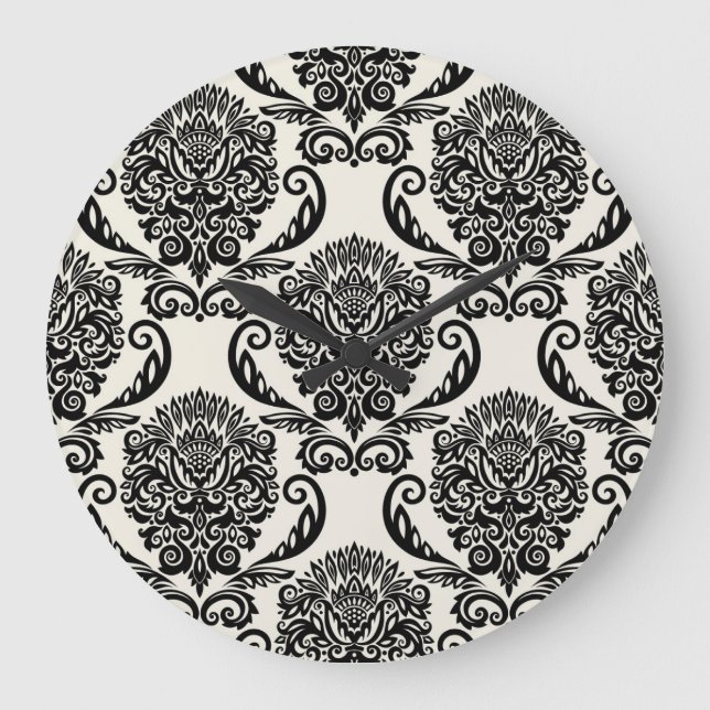 Decorative elements, freehand seamless drawing. large clock (Front)