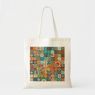 Decorative Elements: Vintage Hand-Drawn Pattern Tote Bag