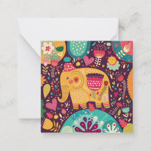 Decorative Elephant Card