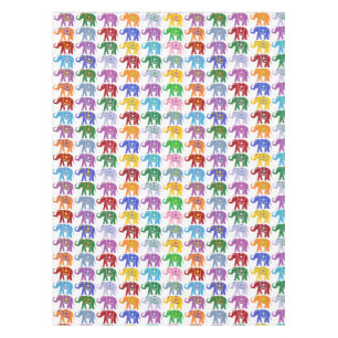 Decorative Elephants Tablecloth