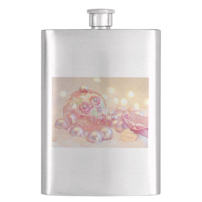 Decorative Embroidery Ornament Hip Flask (Front)