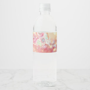 Decorative Embroidery Ornament Water Bottle Label
