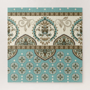 Decorative Ethnic Moroccan Style Border Jigsaw Puzzle