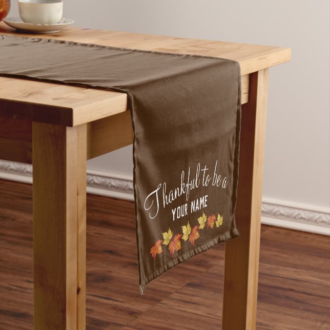 Decorative Family Thanksgiving Medium Table Runner (In Situ)
