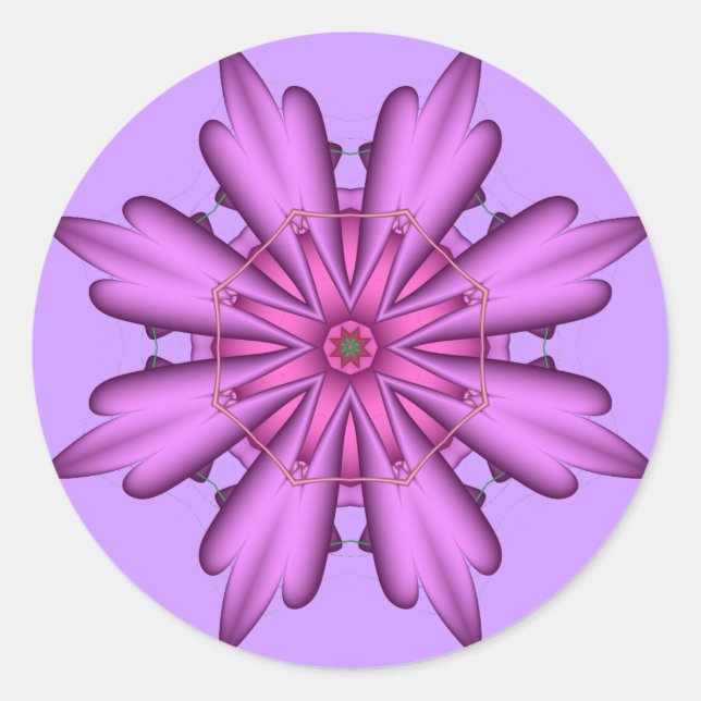 Decorative fantasy flower stickers (Front)