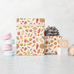 Decorative Fast Food Pattern Wrapping Paper Roll