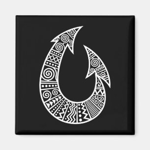 Decorative fishing hook tribal art fishing hook magnet