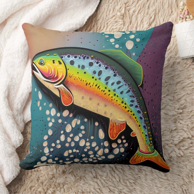 Decorative Fishing Throw Pillow for a Cosy Decor (Blanket)