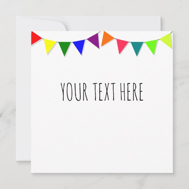 Decorative Flags Invitation (Front)