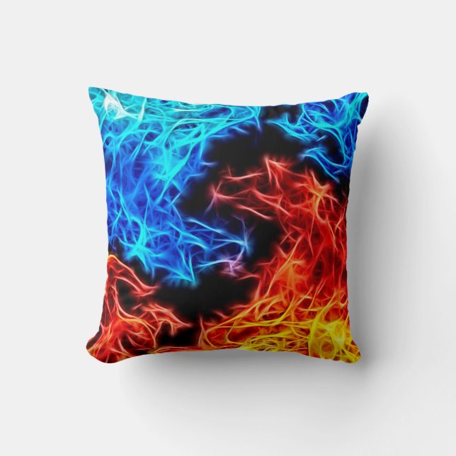 Decorative flames - good and evil beautiful pillow (Front)