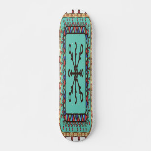 Decorative Floral Artwork Skateboard