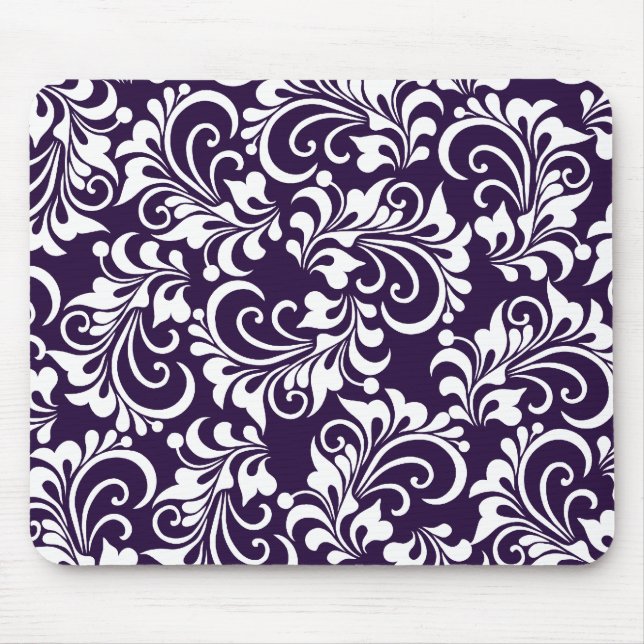decorative floral background mouse pad (Front)