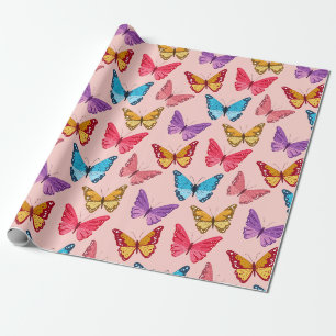 Decorative Floral/Butterflies Wrapping Paper